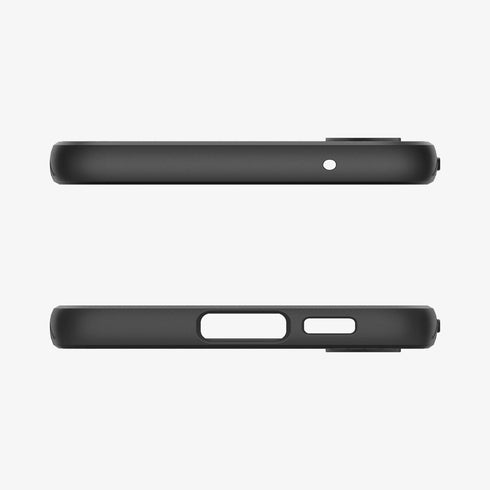 ACS05614 - Galaxy S23 Ultra Case Liquid Air in matte black showing the back